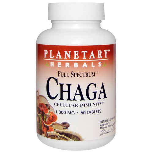Planetary Herbals, Full Spectrum, Chaga, 1,000 mg, 60 Tablets فوائد