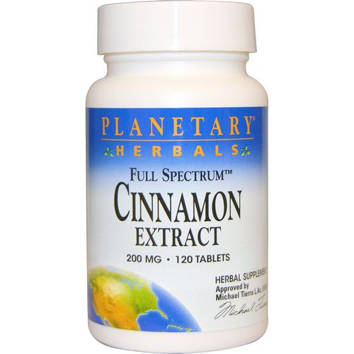Planetary Herbals, Full Spectrum Cinnamon Extract, 200 mg, 120 Tablets فوائد