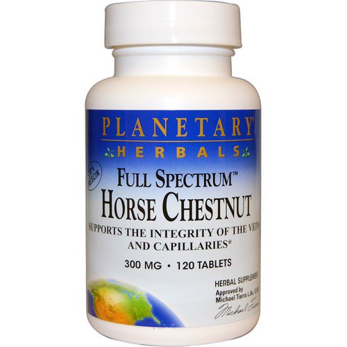 Planetary Herbals, Full Spectrum Horse Chestnut, 300 mg, 120 Tablets فوائد