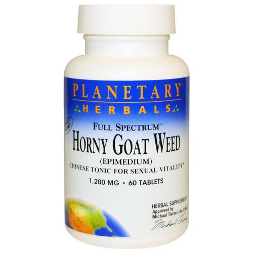 Planetary Herbals, Horny Goat Weed, Full Spectrum, 1,200 mg, 60 Tablets فوائد