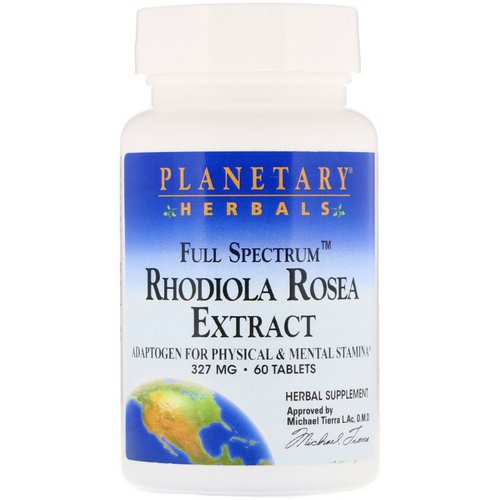 Planetary Herbals, Rhodiola Rosea Extract, Full Spectrum, 327 mg, 60 Tablets فوائد