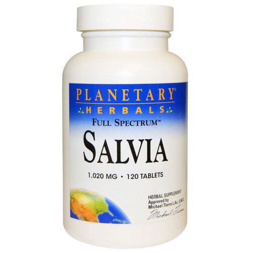 Planetary Herbals, Salvia, 1,020 mg, 120 Tablets فوائد