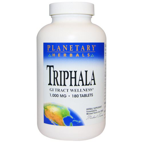Planetary Herbals, Triphala, GI Tract Wellness, 1,000 mg, 180 Tablets فوائد
