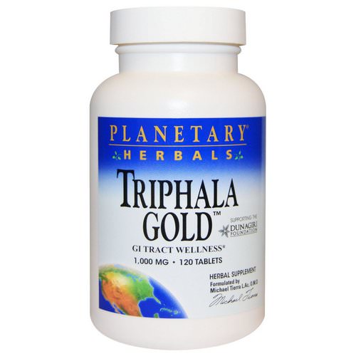 Planetary Herbals, Triphala Gold, GI Tract Wellness, 1,000 mg, 120 Tablets فوائد