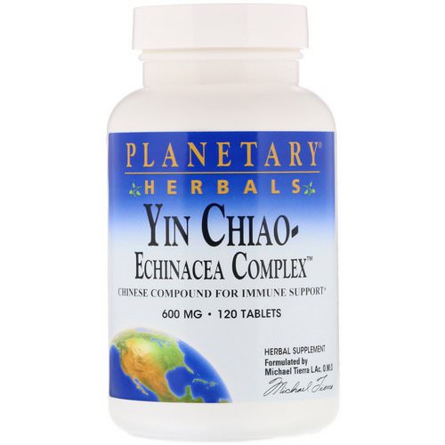 Planetary Herbals, Yin Chiao-Echinacea Complex, 600 mg, 120 Tablets فوائد