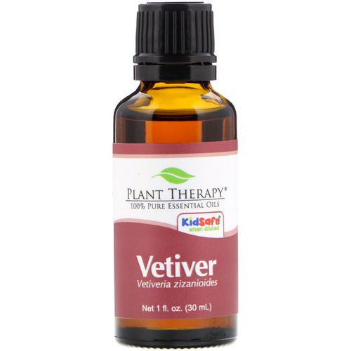 Plant Therapy, 100% Pure Essential Oils, Vetiver, 1 fl oz (30 ml) فوائد