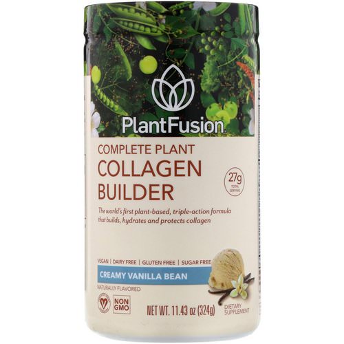 PlantFusion, Complete Plant Collagen Builder, Creamy Vanilla Bean, 11.43 oz (324 g) فوائد