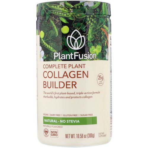 PlantFusion, Complete Plant Collagen Builder, Natural - No Stevia, 10.58 oz (300 g) فوائد