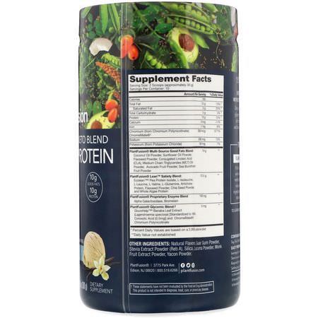 PlantFusion, Complete Plant Keto Blend, 1:1 Fats + Protein, Creamy Vanilla Bean, 10.58 oz (300 g):البر,تين النباتي, النباتي