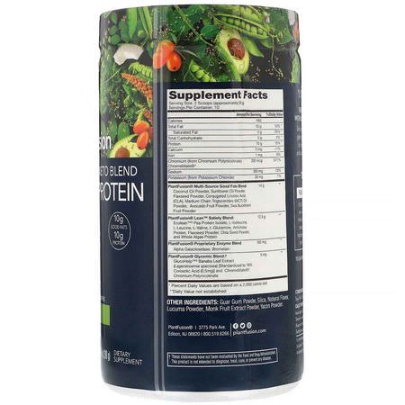 PlantFusion, Complete Plant Keto Blend, 1:1 Fats + Protein, Natural - No Stevia, 10.23 oz (290 g):البر,تين النباتي, المصنع