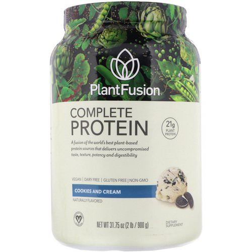PlantFusion, Complete Protein, Cookies and Cream, 2 lb (900 g) فوائد
