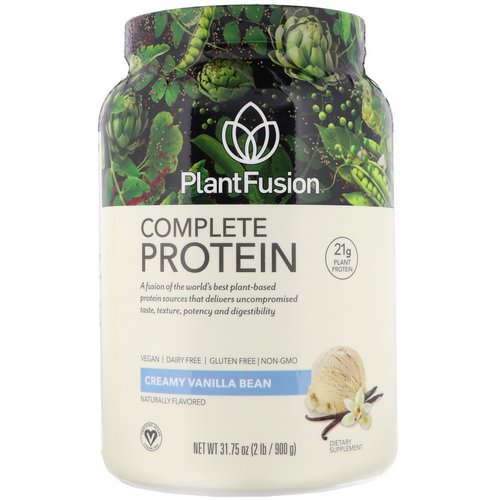PlantFusion, Complete Protein, Creamy Vanilla Bean, 2 lb (900 g) فوائد