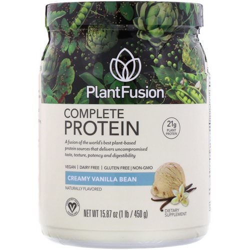 PlantFusion, Complete Protein, Creamy Vanilla Bean, 15.87 oz (450 g) فوائد