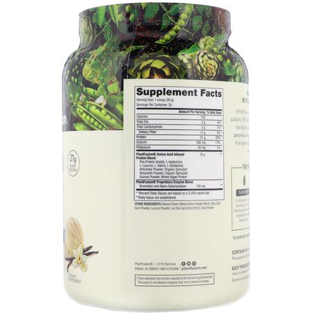 PlantFusion, Complete Protein, Creamy Vanilla Bean, 2 lb (900 g):البر,تين النباتي, المصنع