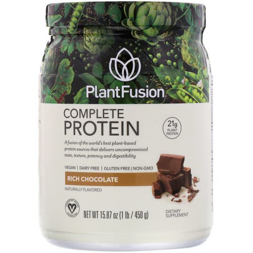 PlantFusion, Complete Protein, Rich Chocolate, 1 lb (450 g) فوائد