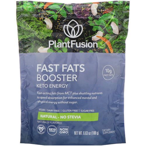 PlantFusion, Fast Fats Booster, Keto Energy, Natural, 6.63 oz (188 g) فوائد