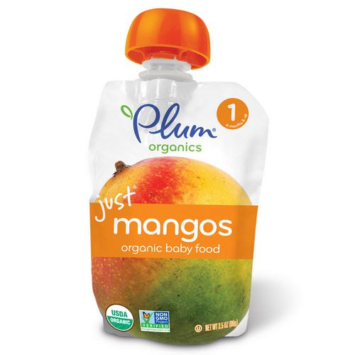 Plum Organics, Organic Baby Food, Stage 1, Just Mangos, 3.5 oz (99 g) فوائد