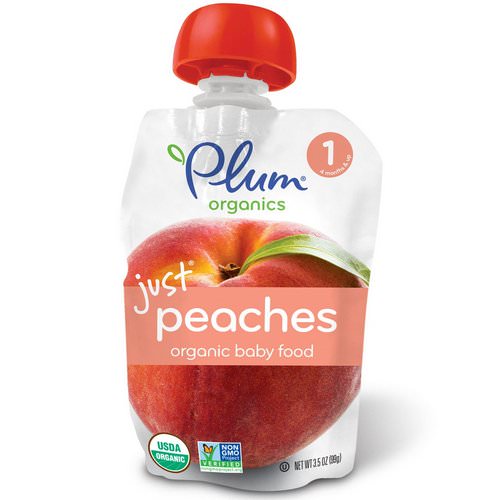 Plum Organics, Organic Baby Food, Stage 1, Just Peaches, 3.5 oz (99 g) فوائد