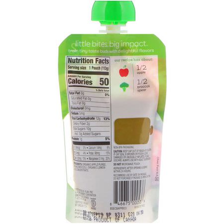 Plum Organics, Organic Baby Food, Stage 2, Apple & Broccoli, 4 oz (113 g):,جبات, هريس