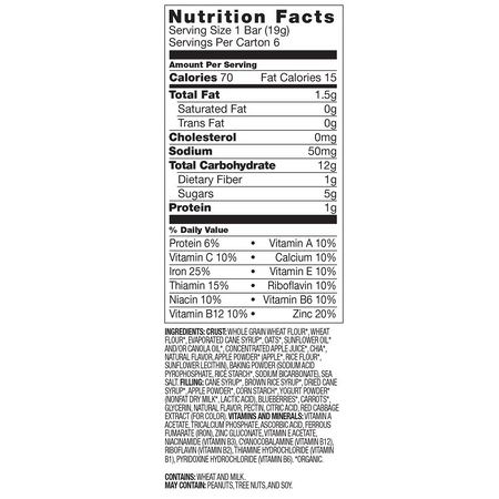 Plum Organics, Tots, Mighty Snack Bars, Blueberry, 6 Bars, 0.67 oz (19 g) Each:وجبات خفيفة, أشرطة