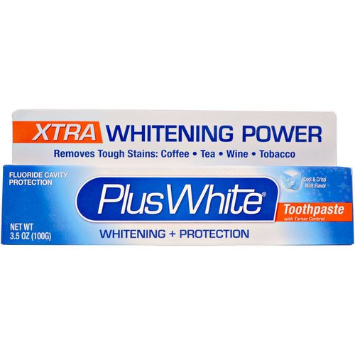 Plus White, Xtra Plus White Toothpaste with Tartar Control, Cool & Crisp Mint Flavor, 3.5 oz (100 g) فوائد