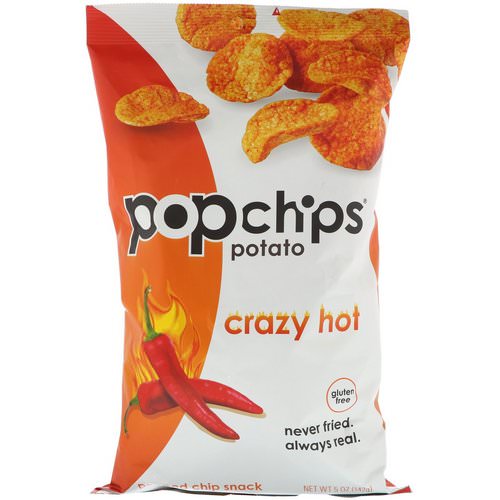 Popchips, Potato Chips, Crazy Hot, 5 oz (142 g) فوائد