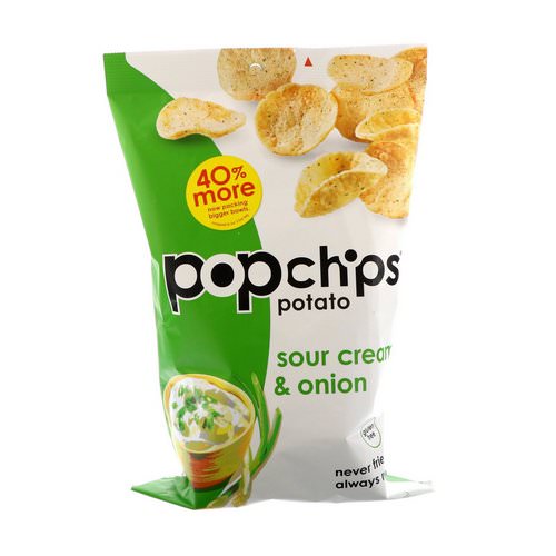 Popchips, Potato Chips, Sour Cream & Onion, 5 oz (142 g) فوائد