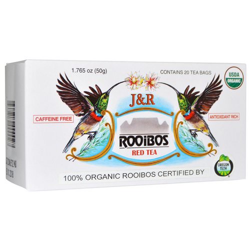 J&R Port Trading Co, J&R Rooibos Red Tea, Caffeine Free, 20 Tea Bags, 1.765 oz (50 g) فوائد