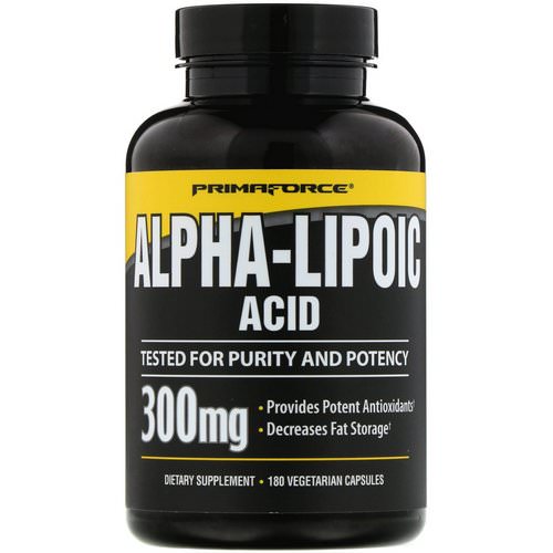 Primaforce, Alpha-Lipoic Acid, 300 mg, 180 Vegetarian Capsules فوائد