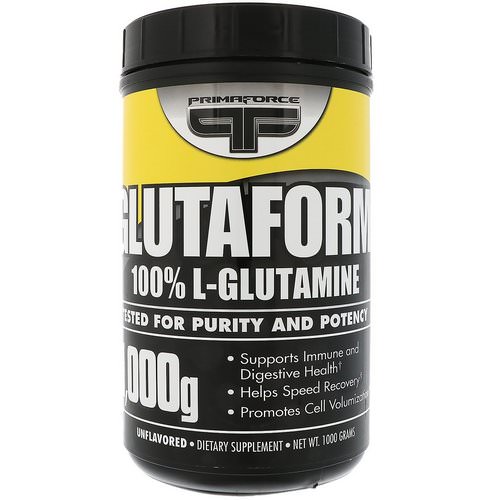 Primaforce, Glutaform, 100% L-Glutamine, Unflavored, 1000 g فوائد