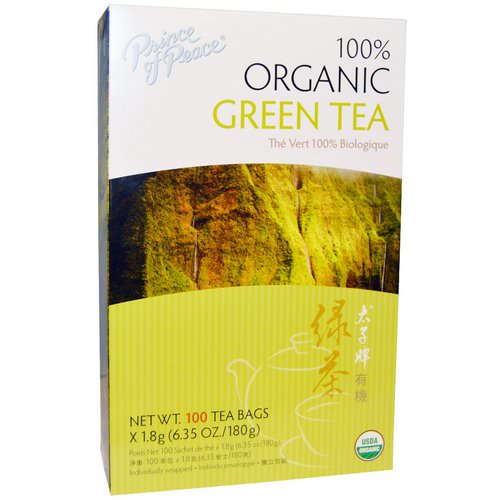 Prince of Peace, 100% Organic Green Tea, 100 Tea Bags, 1.8 g Each فوائد