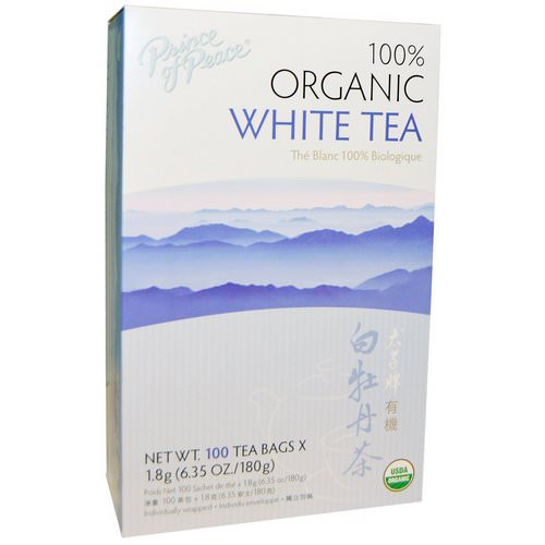 Prince of Peace, 100% Organic White Tea, 100 Sachets, 1.8 g Each فوائد