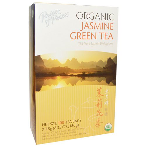 Prince of Peace, Organic, Jasmine Green Tea, 100 Tea Bags, 1.8 g Each فوائد