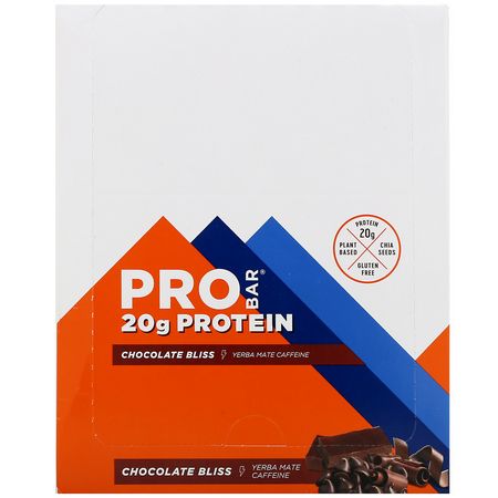 ProBar, Protein Bar, Chocolate Bliss, 12 Bars, 2.47 oz (70 g) Each:أشرطة بر,تين الص,يا, أشرطة البر,تين