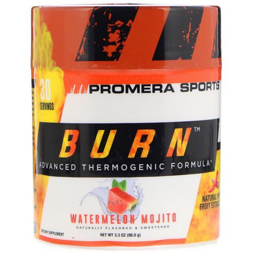 Promera Sports, Burn, Advanced Thermogenic Formula, Watermelon Mojito, 3.3 oz (96.0 g) فوائد
