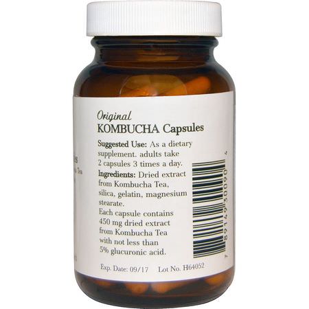Pronatura, Kombucha Capsules, 555 mg, 90 Capsules:Kombucha, البروبيوتيك