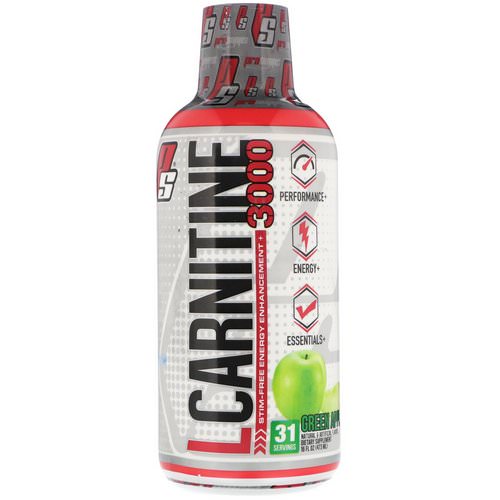 ProSupps, Liquid L-Carnitine 3000, Green Apple, 16 fl oz (473 ml) فوائد