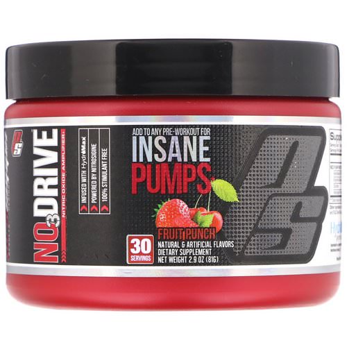 ProSupps, NO3Drive, Nitric Oxide Amplifier, Fruit Punch, 2.9 oz (81 g) فوائد