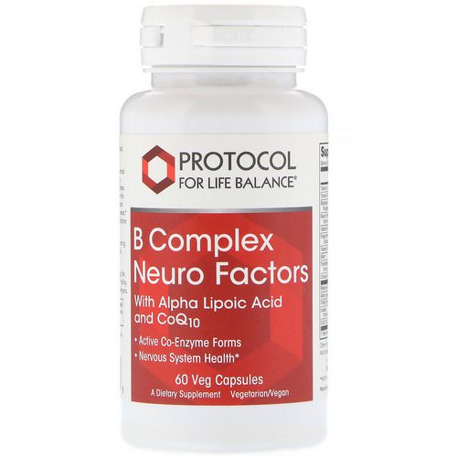 Protocol for Life Balance, B Complex Neuro Factors, 60 Veg Capsules فوائد
