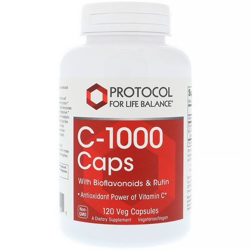 Protocol for Life Balance, C-1000 Caps with Bioflavonoids & Rutin, 120 Veg Capsules فوائد