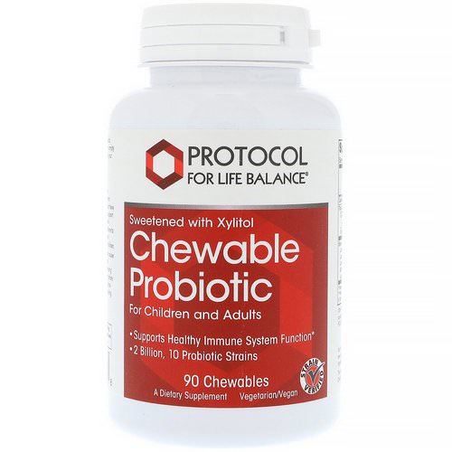 Protocol for Life Balance, Chewable Probiotic, For Children and Adults, 90 Chewables فوائد