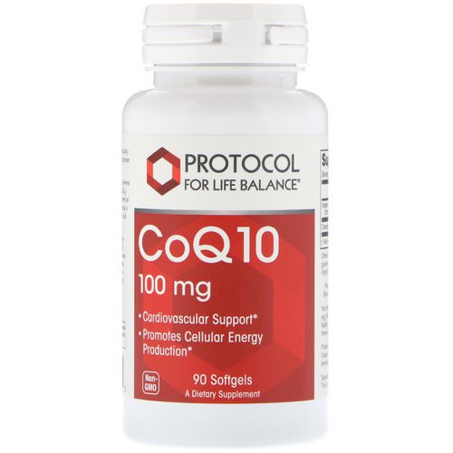 Protocol for Life Balance, CoQ10, 100 mg, 90 Softgels فوائد