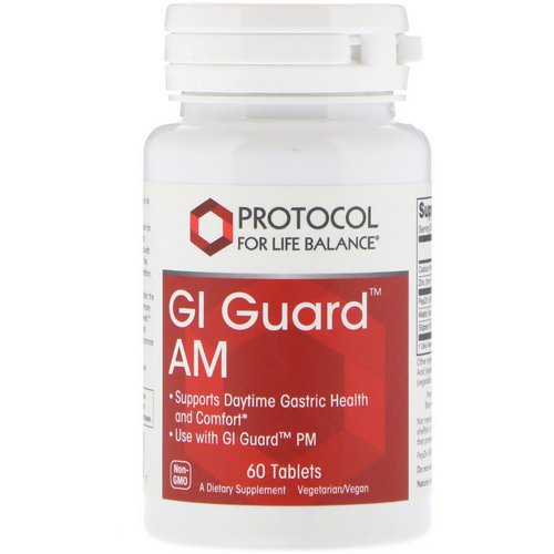 Protocol for Life Balance, GI Guard AM, 60 Tablets فوائد