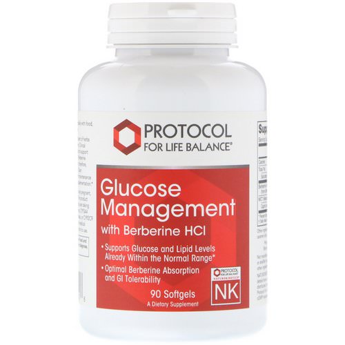 Protocol for Life Balance, Glucose Management with Berberine HCL, 90 Softgels فوائد
