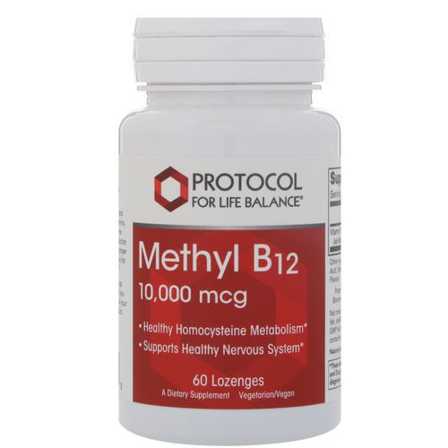 Protocol for Life Balance, Methyl B-12, 10,000 mcg, 60 Lozenges فوائد