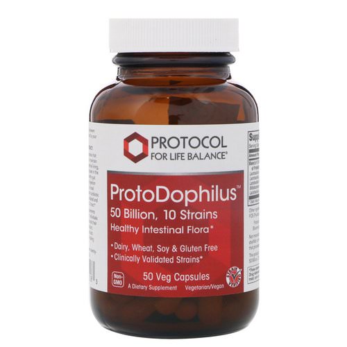 Protocol for Life Balance, ProtoDophilus, 50 Billion, 10 Strains, 50 Veg Capsules فوائد