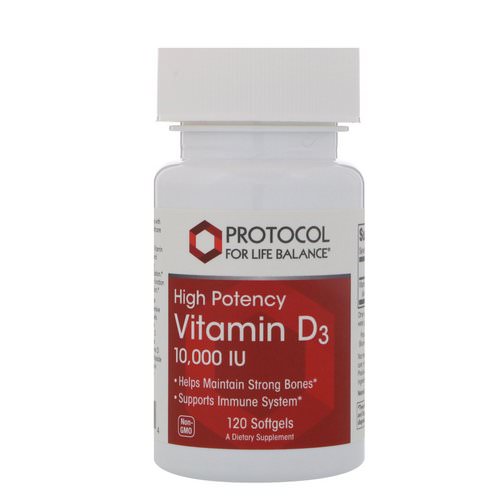 Protocol for Life Balance, Vitamin D-3, 10,000 IU, 120 Softgels فوائد