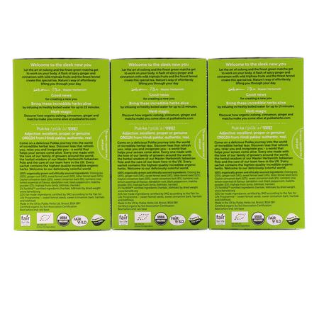Pukka Herbs, Lean Matcha Green, 3 Pack, 20 Herbal Tea Sachets Each:شاي ماتشا