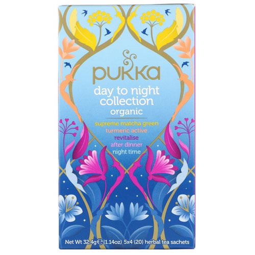 Pukka Herbs, Organic Day to Night Collection, 20 Herbal Tea Sachets, 1.14 oz (32.4 g) فوائد