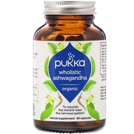 Pukka Herbs Ashwagandha - Ashwagandha, Adaptogens, المعالجة المثلية, الأعشاب